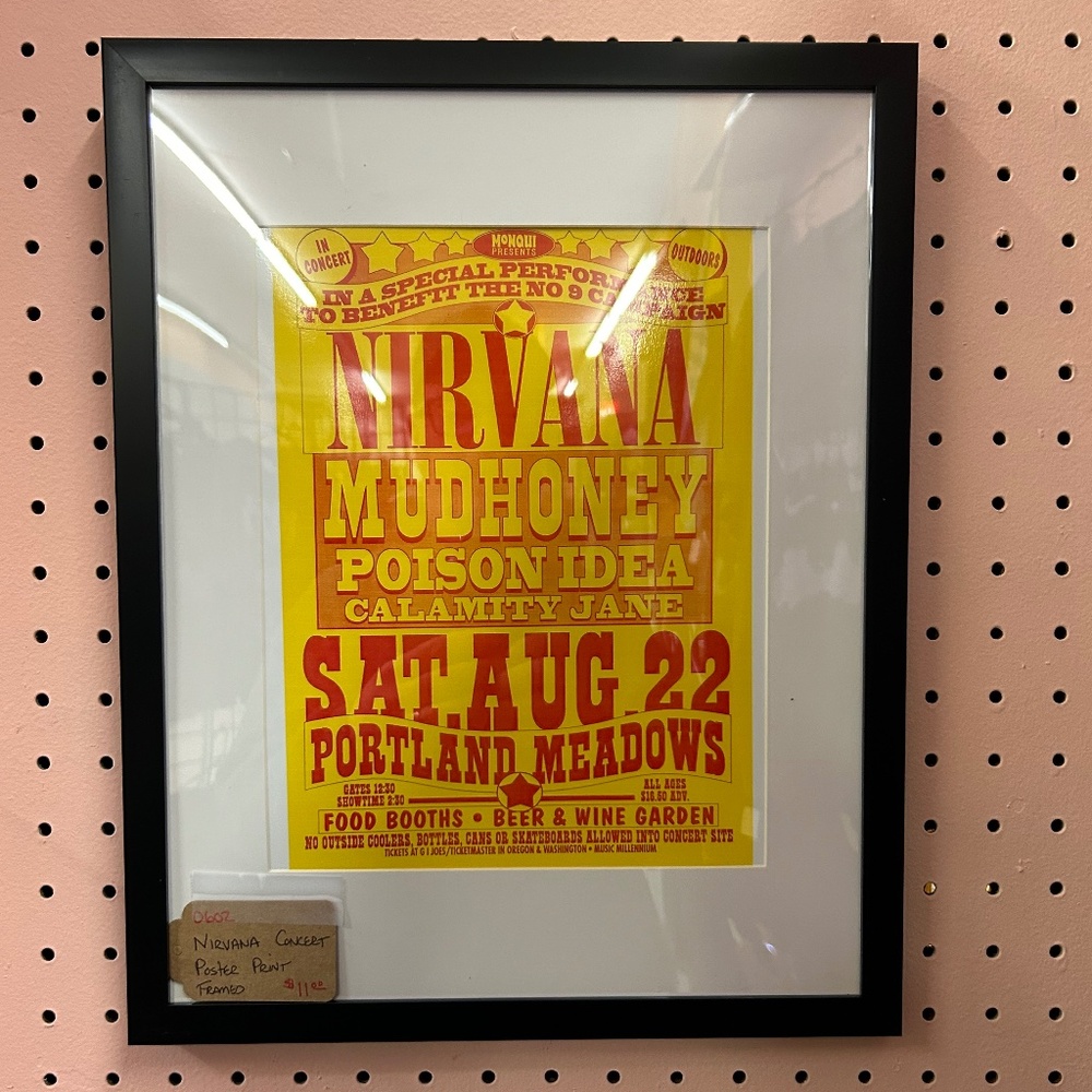 Framed Retro Concert Poster Print NWOT